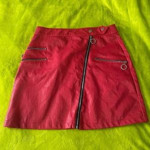 Fashion Nova Faux Leather Skirt w/ Zippers